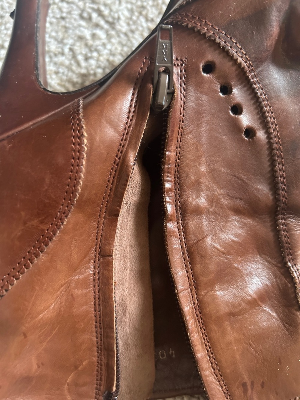 Pedro Garcia Cognac Leather Ankle Booties with Stiletto Heel - Picture 4 of 6